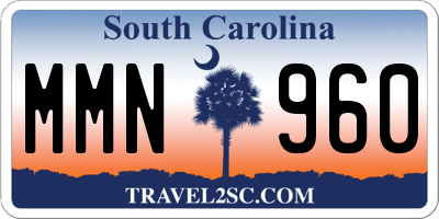 SC license plate MMN960