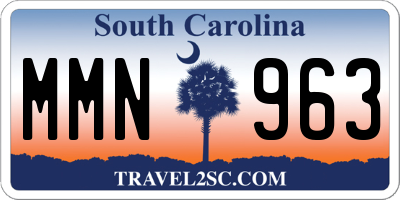 SC license plate MMN963