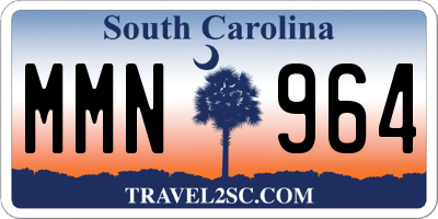 SC license plate MMN964