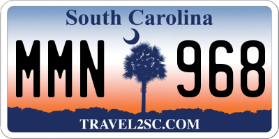 SC license plate MMN968