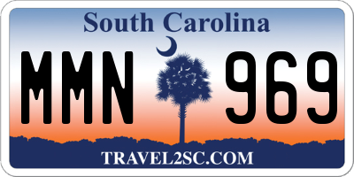 SC license plate MMN969