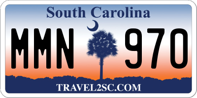 SC license plate MMN970