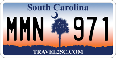 SC license plate MMN971