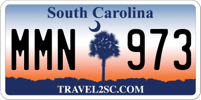 SC license plate MMN973