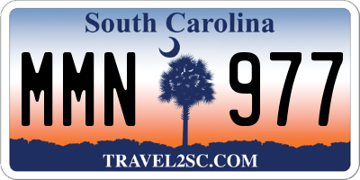SC license plate MMN977