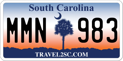 SC license plate MMN983