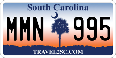 SC license plate MMN995