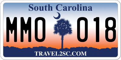 SC license plate MMO018