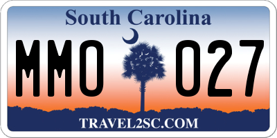 SC license plate MMO027