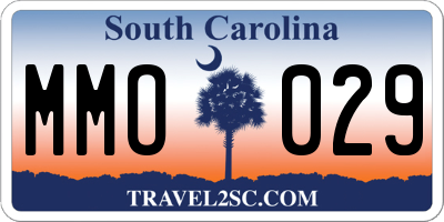 SC license plate MMO029