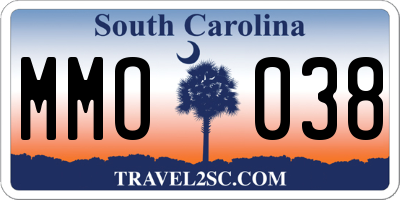SC license plate MMO038