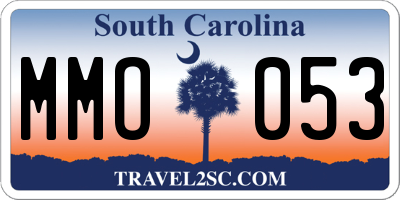 SC license plate MMO053