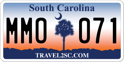 SC license plate MMO071