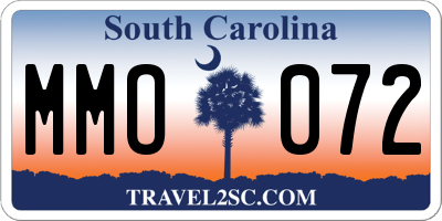 SC license plate MMO072