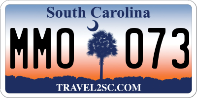 SC license plate MMO073