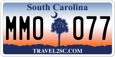 SC license plate MMO077