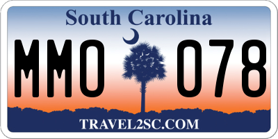 SC license plate MMO078