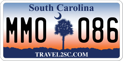 SC license plate MMO086