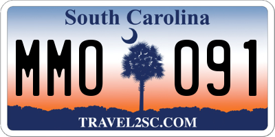 SC license plate MMO091