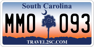SC license plate MMO093