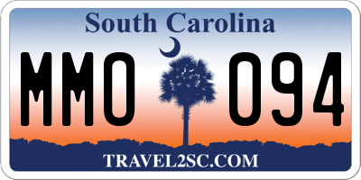 SC license plate MMO094