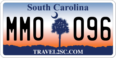 SC license plate MMO096