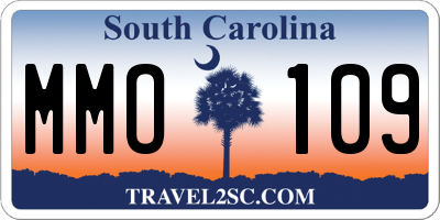 SC license plate MMO109
