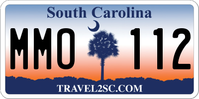 SC license plate MMO112