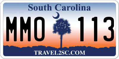 SC license plate MMO113
