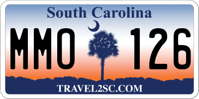 SC license plate MMO126