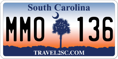 SC license plate MMO136