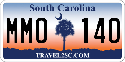 SC license plate MMO140