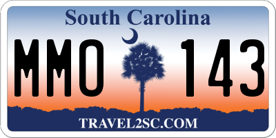 SC license plate MMO143