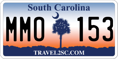 SC license plate MMO153
