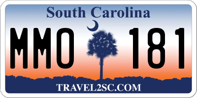 SC license plate MMO181