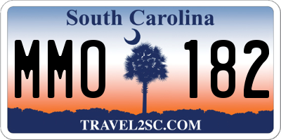 SC license plate MMO182