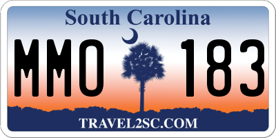 SC license plate MMO183