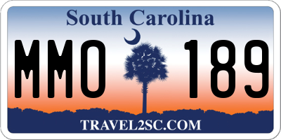 SC license plate MMO189