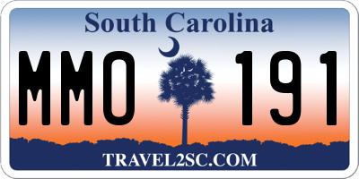 SC license plate MMO191
