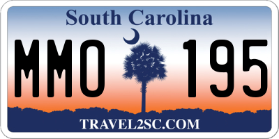 SC license plate MMO195