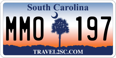 SC license plate MMO197