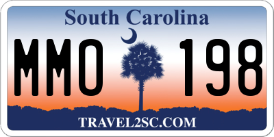 SC license plate MMO198