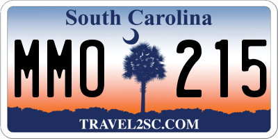SC license plate MMO215