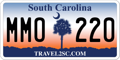 SC license plate MMO220