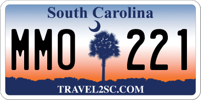 SC license plate MMO221