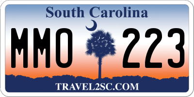 SC license plate MMO223