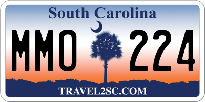 SC license plate MMO224