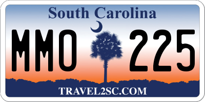SC license plate MMO225