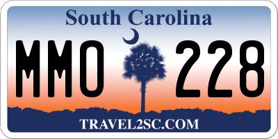 SC license plate MMO228