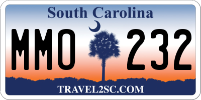 SC license plate MMO232